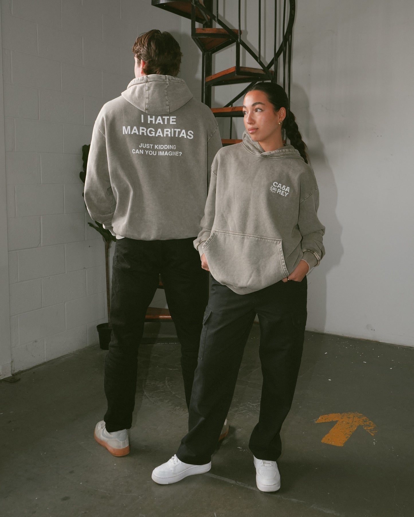 "I Hate Margaritas" Concrete Grey Hoodie