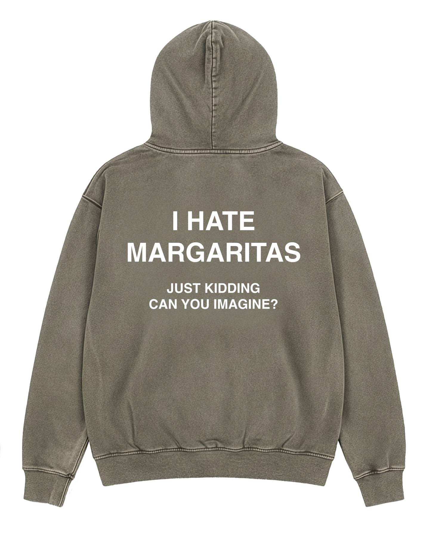 "I Hate Margaritas" Concrete Grey Hoodie